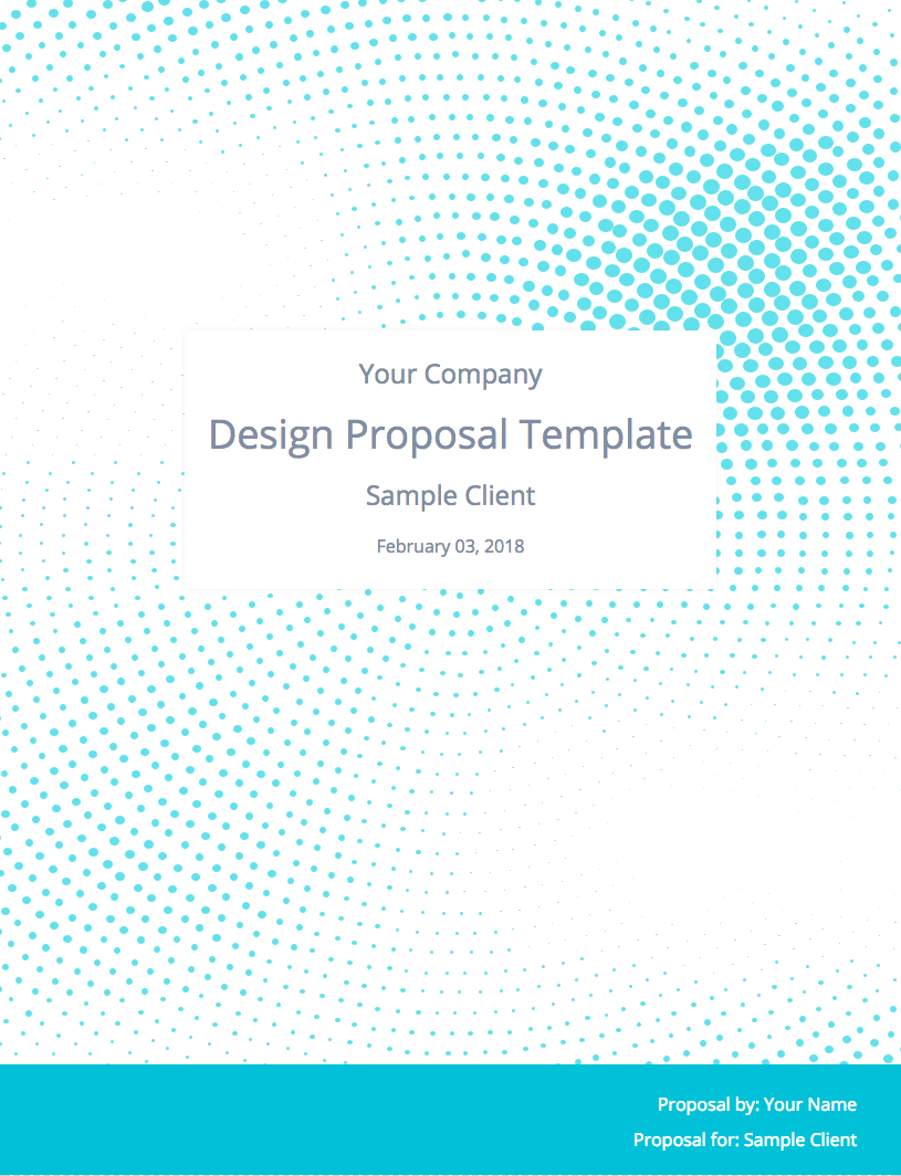 Graphic Design Proposal Template Cover Image