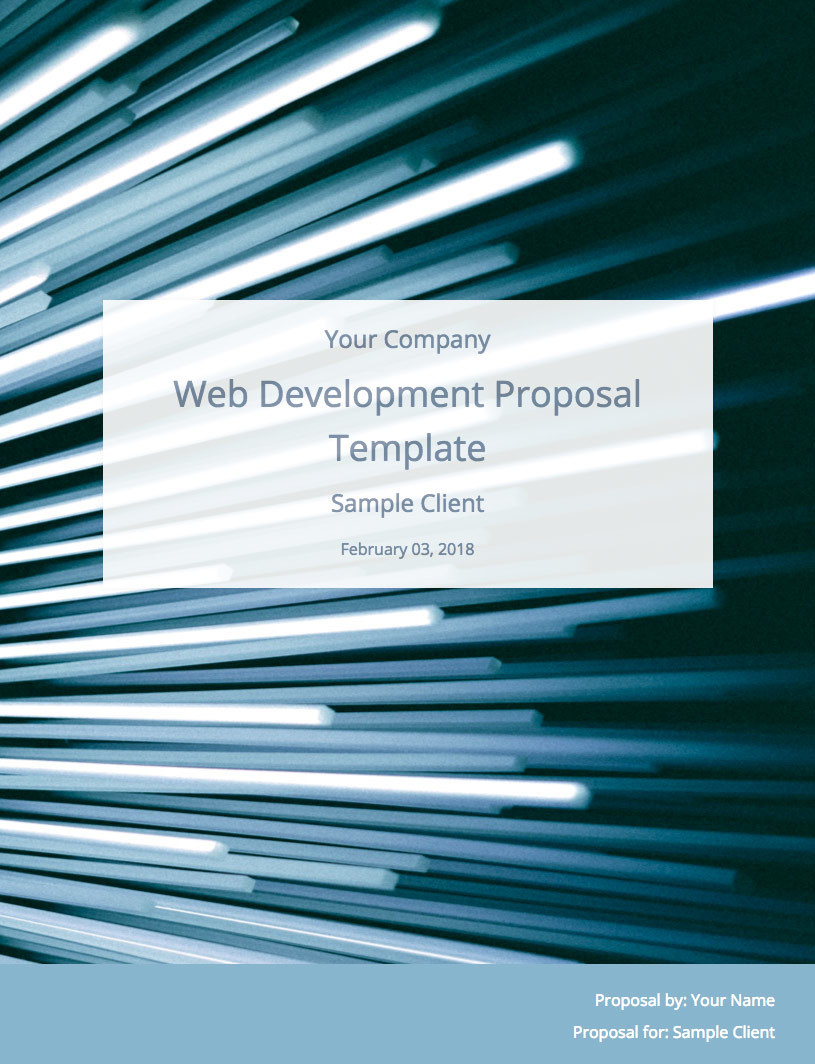 Web Development Proposal Template Cover Image